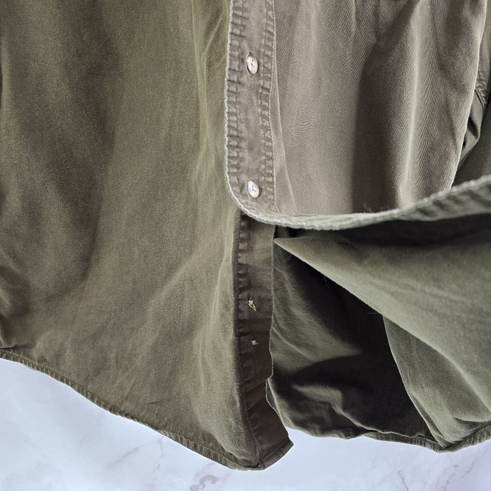 St Johns Bay Shirt Mens Medium Brown Long Sleeve Button Lightweight Bay Twill - Picture 13 of 15